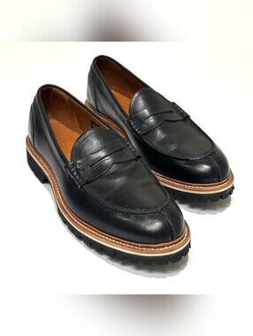 Allen Edmonds Freeport Weatherproof Lug Penny Loafer Black 10 D Storm Welt USA